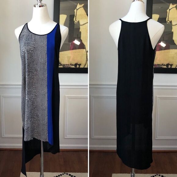 BCBGMAXAZRIA Light Pearl Cici Asymmetrical Dress XS - Picture 2 of 7